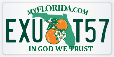 FL license plate EXUT57