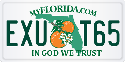 FL license plate EXUT65
