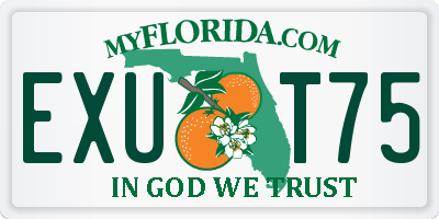 FL license plate EXUT75
