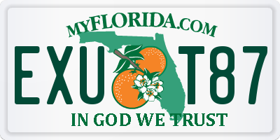 FL license plate EXUT87