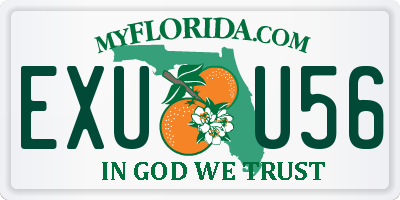 FL license plate EXUU56