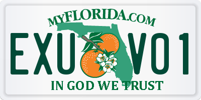 FL license plate EXUV01