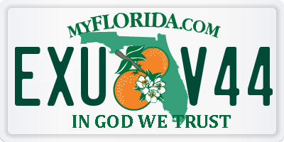 FL license plate EXUV44
