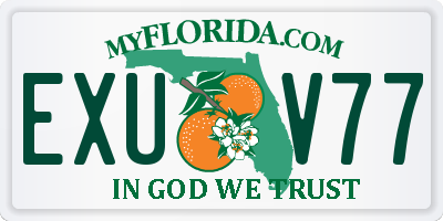FL license plate EXUV77