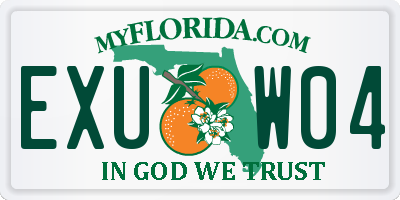 FL license plate EXUW04