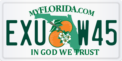 FL license plate EXUW45