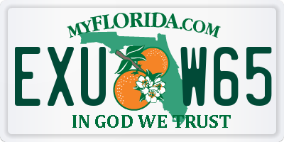 FL license plate EXUW65