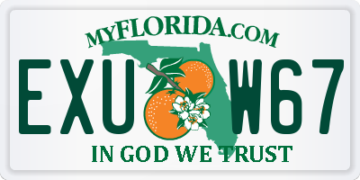 FL license plate EXUW67