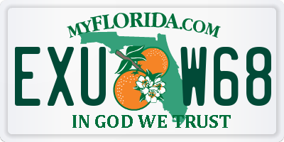 FL license plate EXUW68