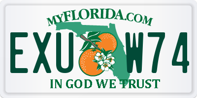 FL license plate EXUW74