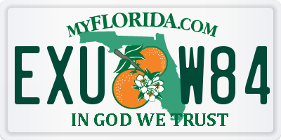 FL license plate EXUW84