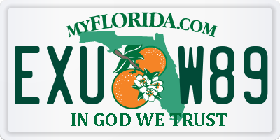 FL license plate EXUW89