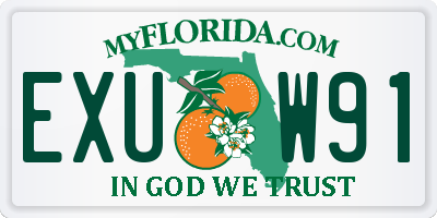 FL license plate EXUW91