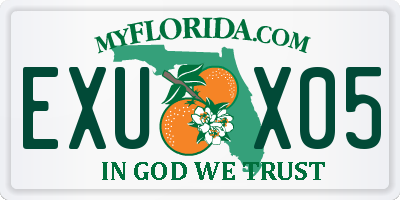 FL license plate EXUX05