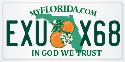 FL license plate EXUX68