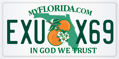 FL license plate EXUX69