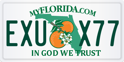 FL license plate EXUX77