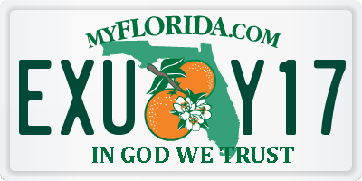 FL license plate EXUY17