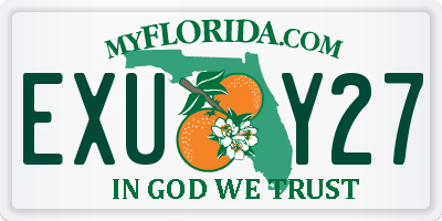 FL license plate EXUY27