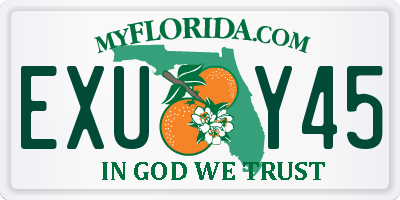 FL license plate EXUY45