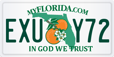 FL license plate EXUY72