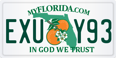 FL license plate EXUY93