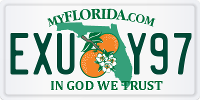 FL license plate EXUY97