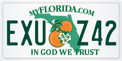 FL license plate EXUZ42