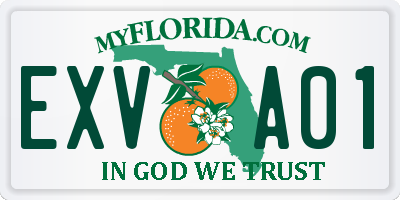 FL license plate EXVA01