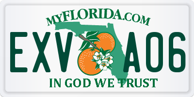 FL license plate EXVA06