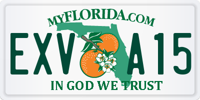 FL license plate EXVA15