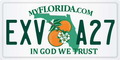 FL license plate EXVA27