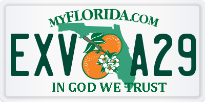 FL license plate EXVA29