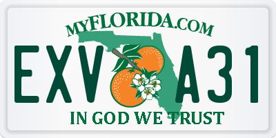 FL license plate EXVA31