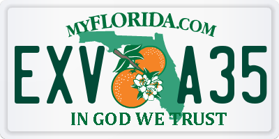FL license plate EXVA35