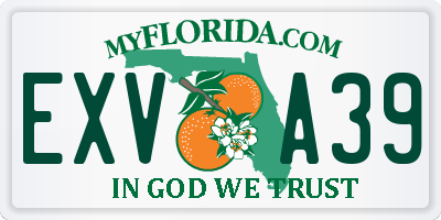 FL license plate EXVA39