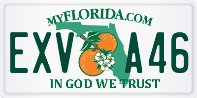 FL license plate EXVA46