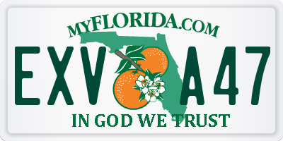 FL license plate EXVA47