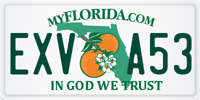FL license plate EXVA53
