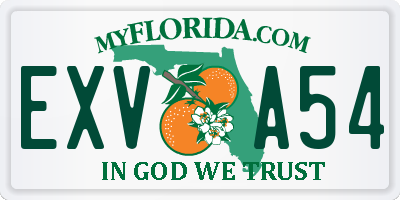 FL license plate EXVA54