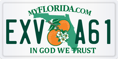 FL license plate EXVA61