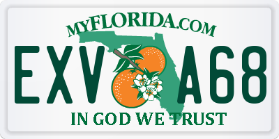 FL license plate EXVA68