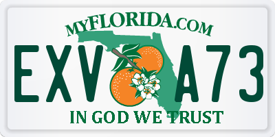 FL license plate EXVA73