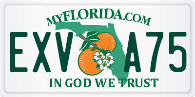 FL license plate EXVA75
