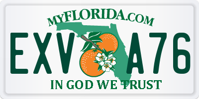 FL license plate EXVA76
