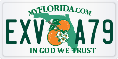 FL license plate EXVA79