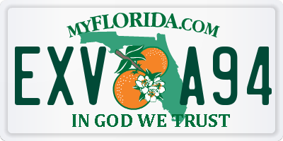 FL license plate EXVA94