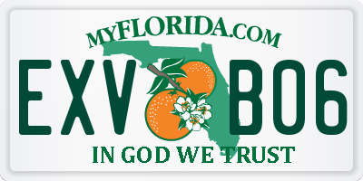 FL license plate EXVB06