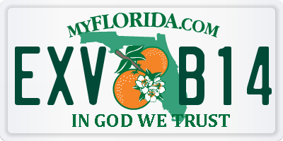FL license plate EXVB14