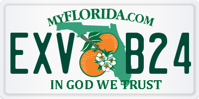FL license plate EXVB24